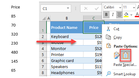 paste and match destination formatting 1a