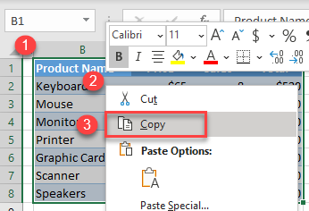 paste excel table in gmail 1