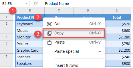 paste excel table in gmail 3