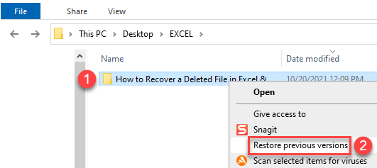 recover restore deleted file 2