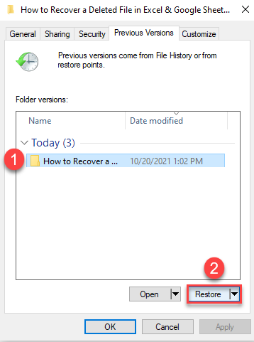 recover restore deleted file 3