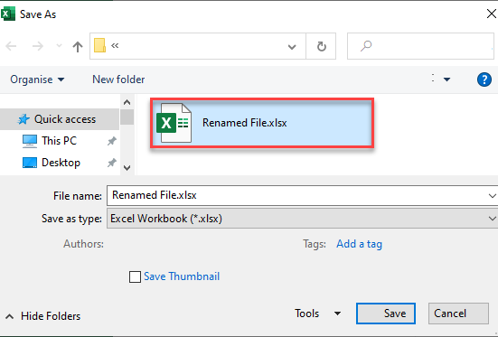 rename a file in excel 4
