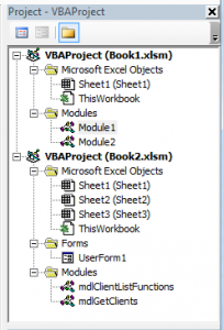 vb editor projektfenster