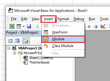 vba editor menubar modul einfuegen