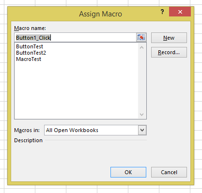 vba entwicklungstools makro zuweisen