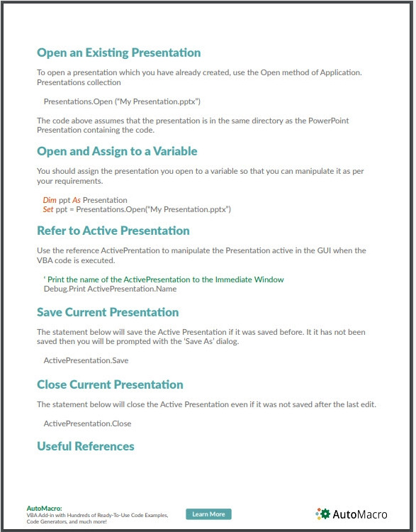 vba powerpoint tutorial pdf