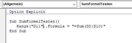 vba sum funktion formel