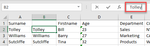 clean data trimmed