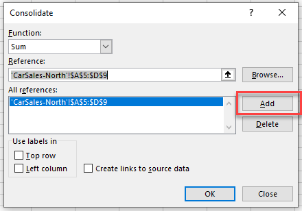 CombineSheets Add Reference