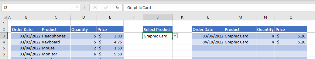 Create a Drop-Down List Filter in Excel & Google Sheets