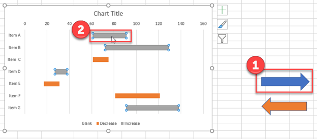 Replace Bars with Arrows for Arrow Graph in Excel