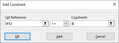 Solver AddConstraint