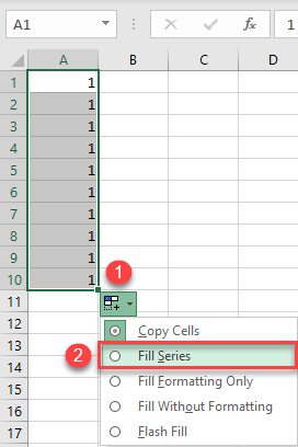 auto number rows column 2