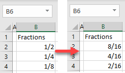 display fraction without reducing 3