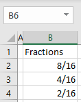 display fraction without reducing 6