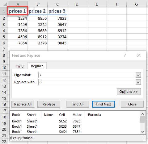 excel find not working 5