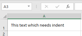 excel increase cell indent 2