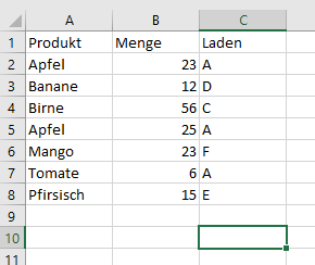 excel liste mit zeilenduplikaten