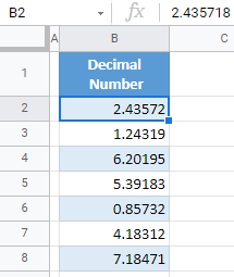 google sheets add more decimal places 2