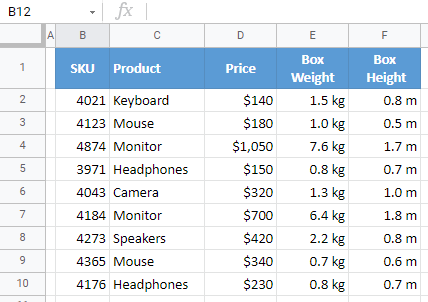 google sheets add units to numbers 3