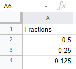 google sheets display fraction without reducing 1