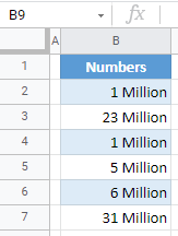 google sheets millions number format 3