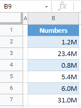 google sheets millions number format 5