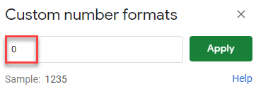 google sheets remove decimals cell formatting 2