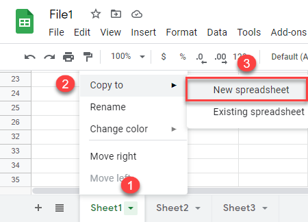 google sheets save just one sheet 1