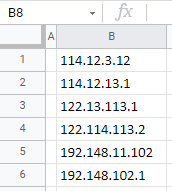 google sheets sort ip address 5