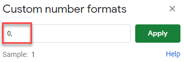 google sheets thousands number format 2