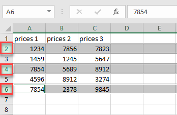 highlight multiple rows 1