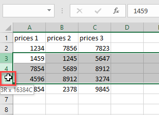 highlight multiple rows 3