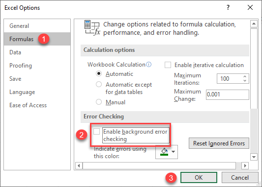 ignore formula error 4