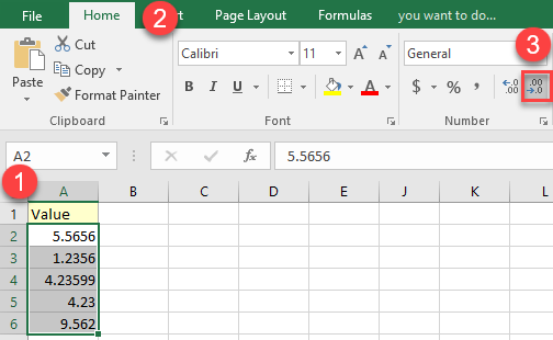 round numbers without formula 9