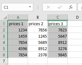 select multiple cells 7