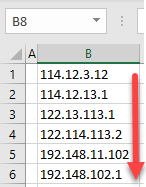 sort ip address final data