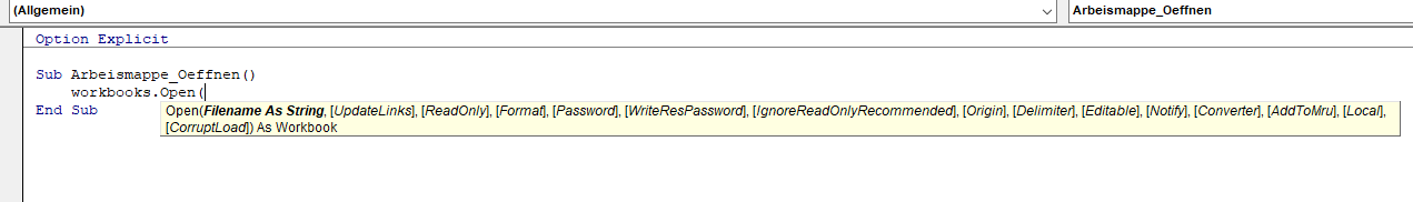 vba arbeitsmappe oeffnen syntax
