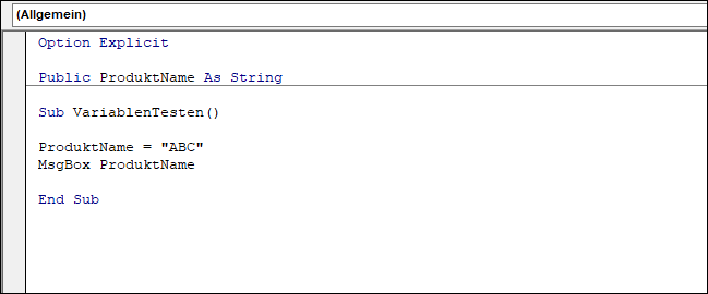 vba oeffentliche variable deklarieren