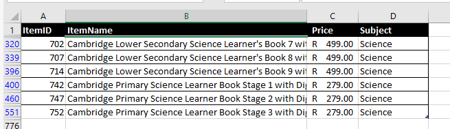 advancedfilter filtered data