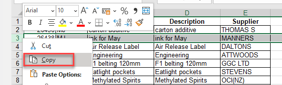 CopyCells row copy