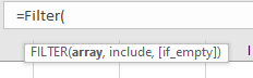 HorizontalFilter filter syntax