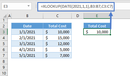 XLOOKUP by Date 01