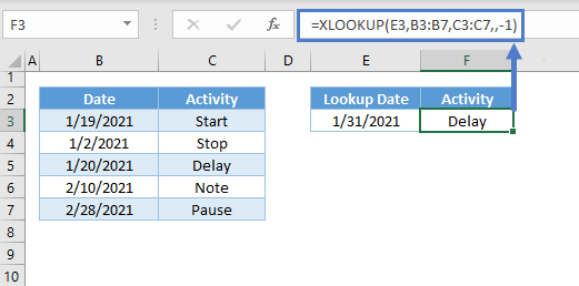 XLOOKUP by Date 05