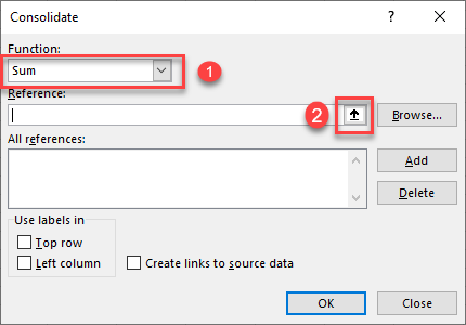 consolidatedata dialog