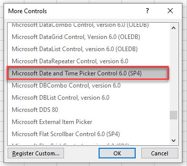 date select activex