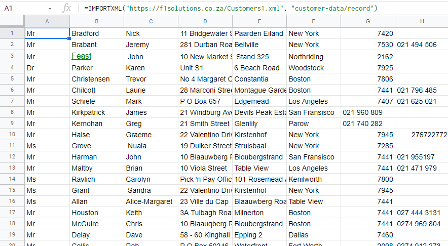 importxml gs data