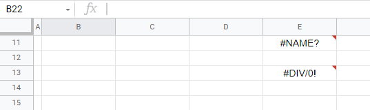 red triangle formula error