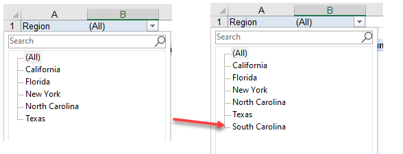 pivot sort values adding data