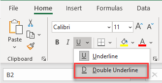 underline double